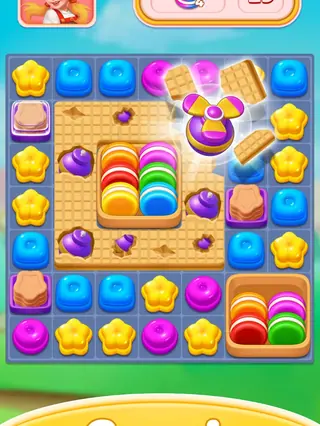 Sweet Candy Puzzle: Bonbonfeld mit Hindernisreihen