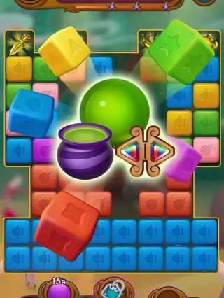 Candy Legend: Sonderstein löst eine Blockgruppe auf